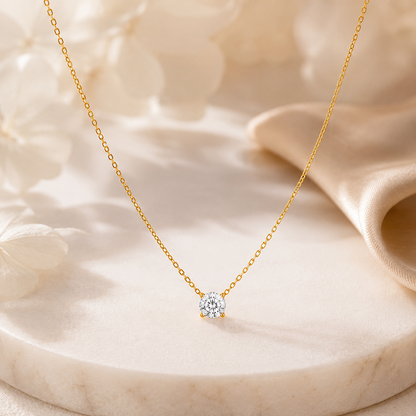 Gold-Plated Stainless Steel Anti-Tarnish Stone-Studded Hexagonal Pendant
